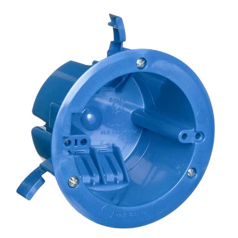 blue round electrical box|carlon old work outlet box.